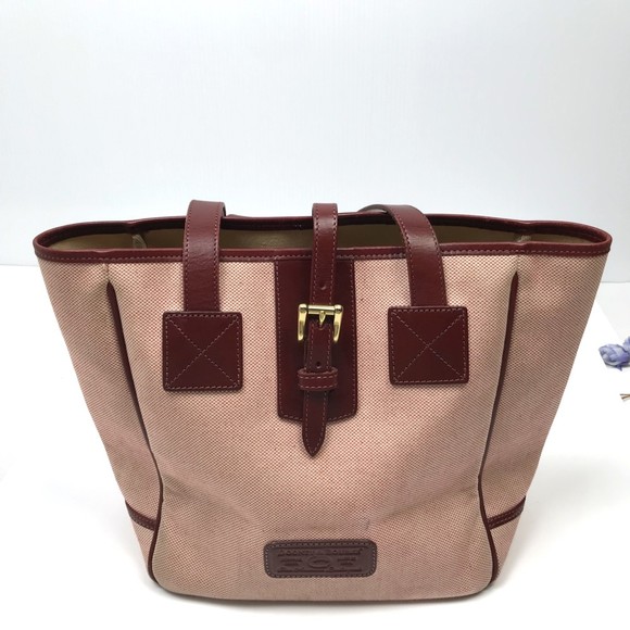 Dooney & Bourke Handbags - Dooney & Bourke Textile Leather Trim Shoulder Bag